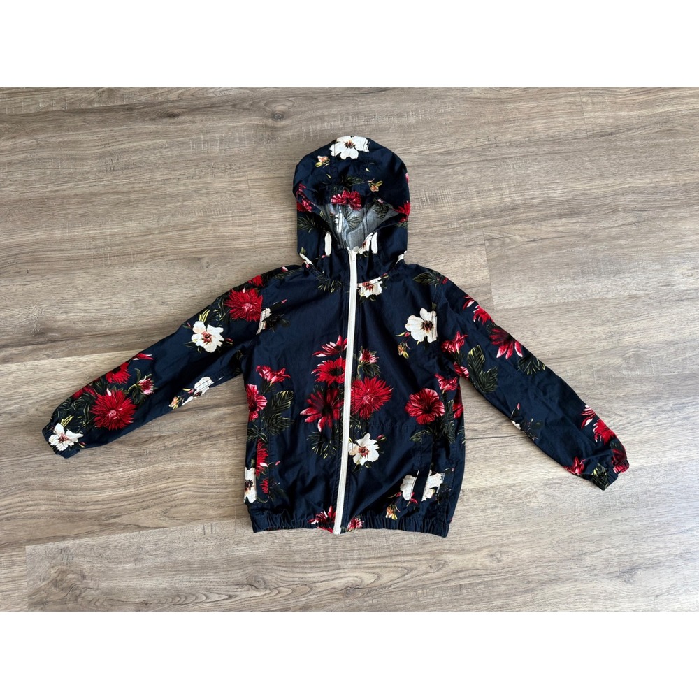 Denim & Flower Ricky Singh Girls Lightweight Hooded Floral Jacket Size 9/10 - Picture 2 of 12
